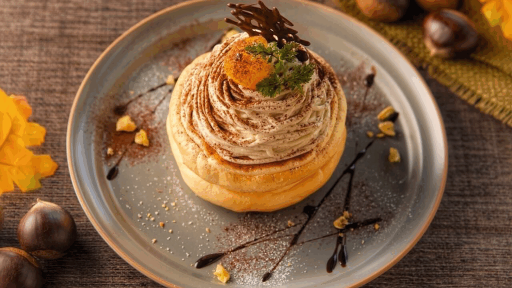 モンブランのスフレパンケーキ