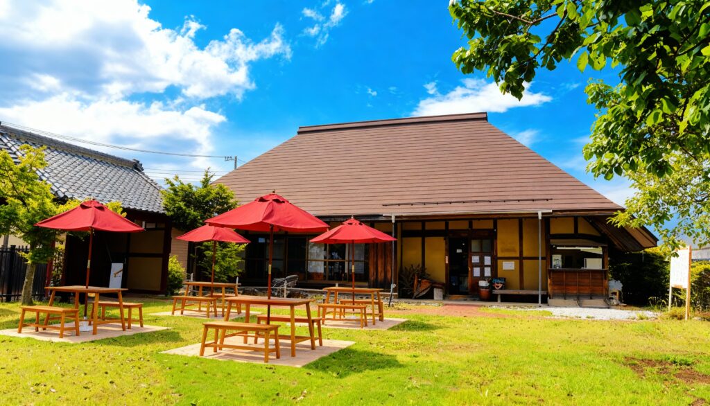 伊佐沼庵のテラス席