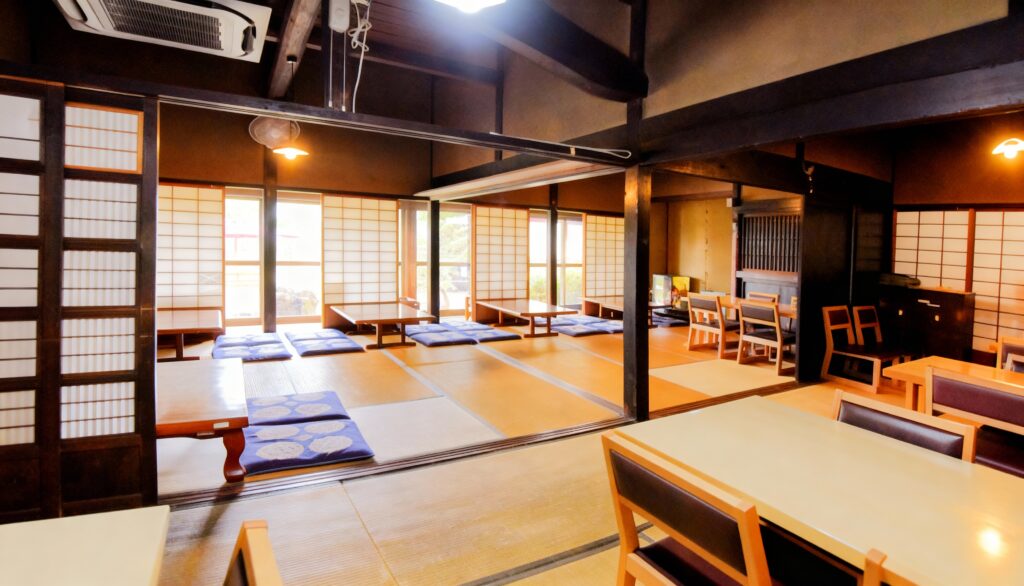 伊佐沼庵の店内